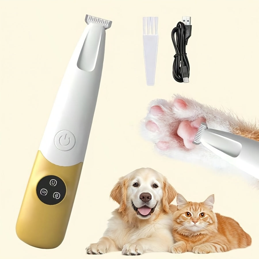 Cordless Pet Hair & Paw Trimmer with LED Light | Nadepot
