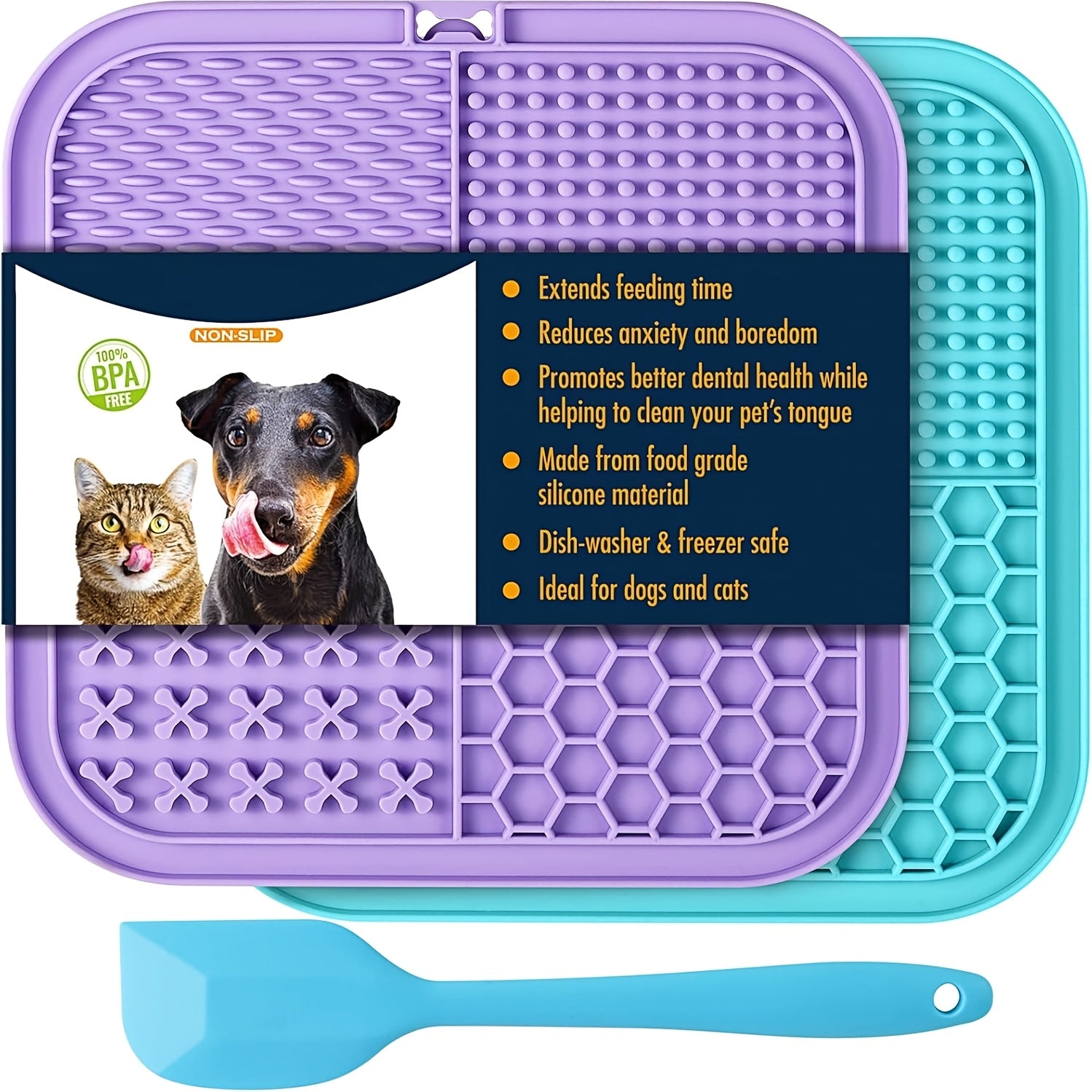 Dog & Cat Licking Mat with Suction Cups | Nadepot