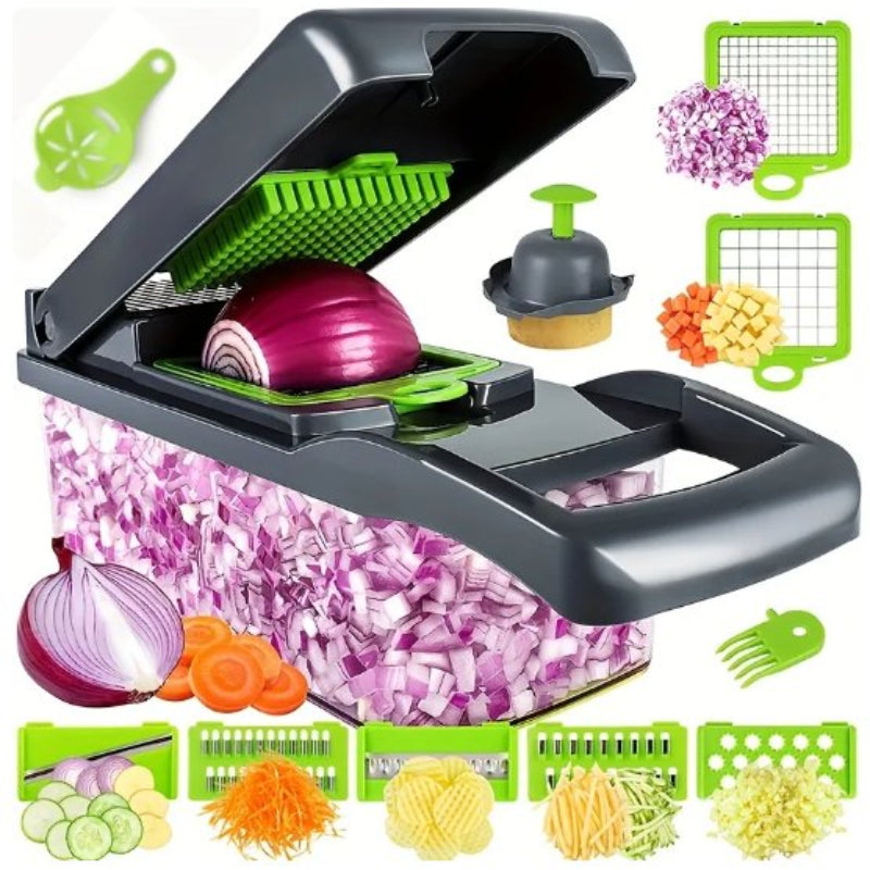 16-In-1 Vegetable Chopper – Professional Multi-Functional Food & Onion Chopper for Kitchen Meal Prep