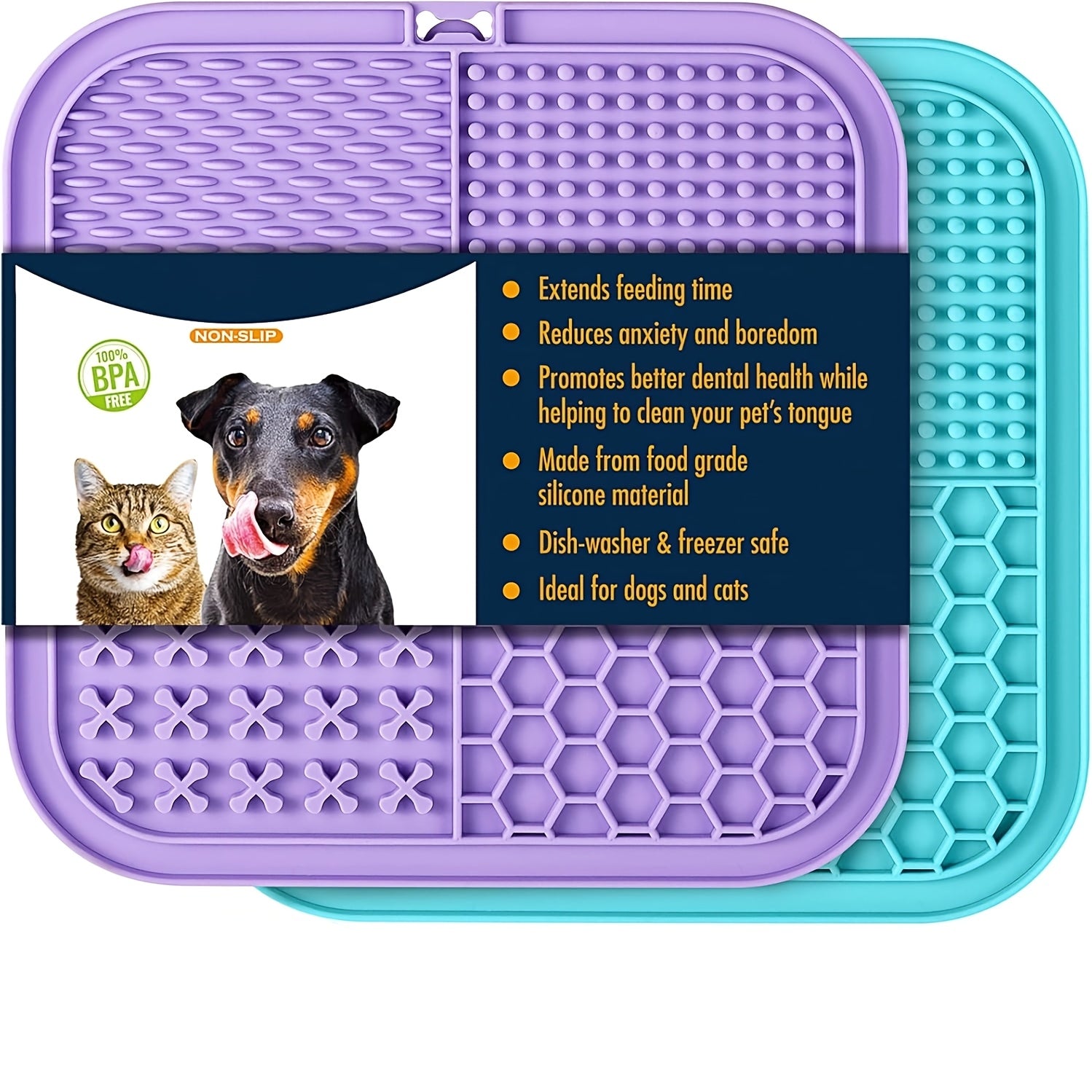 Dog & Cat Licking Mat with Suction Cups | Nadepot