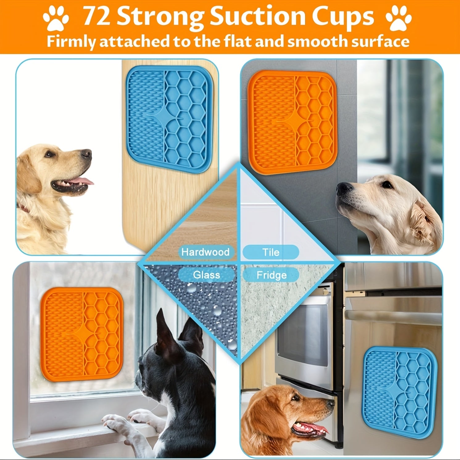 Dog & Cat Licking Mat with Suction Cups | Nadepot