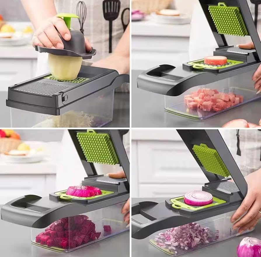 16-In-1 Vegetable Chopper – Professional Multi-Functional Food & Onion Chopper for Kitchen Meal Prep