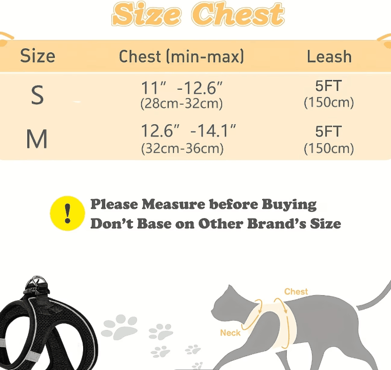 Escape-Proof Cat Harness & Leash Set