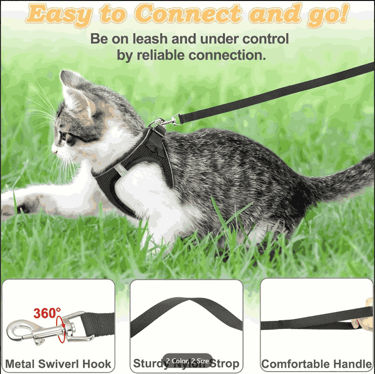 Escape-Proof Cat Harness & Leash Set