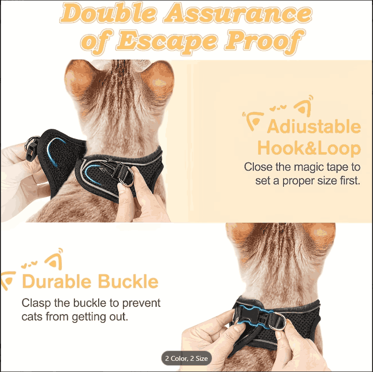 Escape-Proof Cat Harness & Leash Set