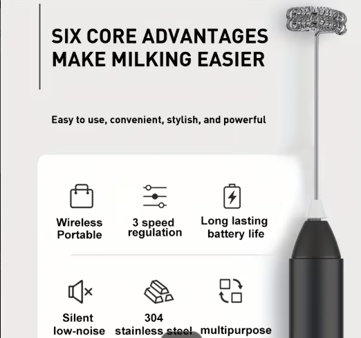 USB Rechargeable Milk Frother for Coffee | Nadepot
