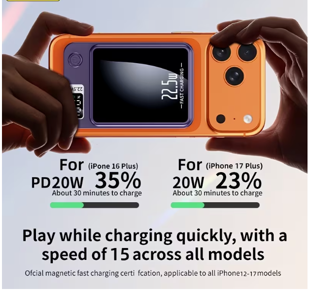 Magnetic Wireless Power Bank – 22.5W PD Fast Charging 10000mAh