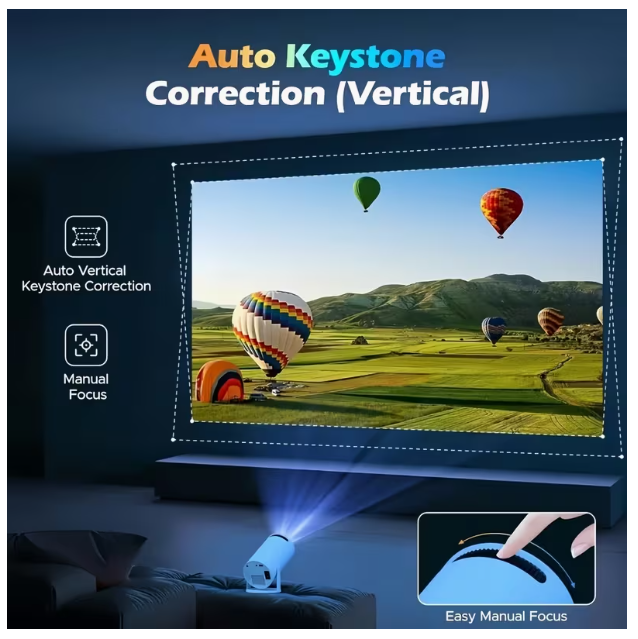 HY300 Pro+ Mini Projector 4K – Portable Smart Projector with WiFi 6, Bluetooth 5.4 & Auto Keystone