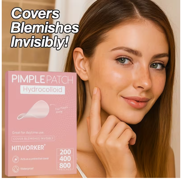 200PCS Hydrocolloid Pimple Patches – Salicylic Acid Acne Stickers with Tea Tree & Calendula Oil