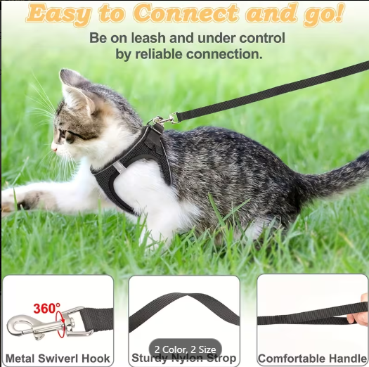 Escape-Proof Cat Harness & Leash Set | Nadepot