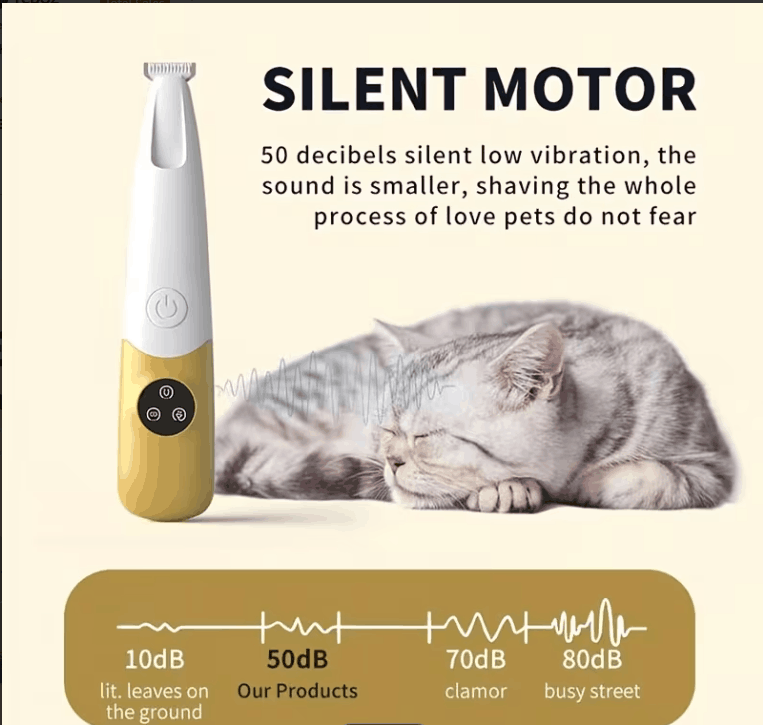Cordless Pet Hair & Paw Trimmer with LED Light