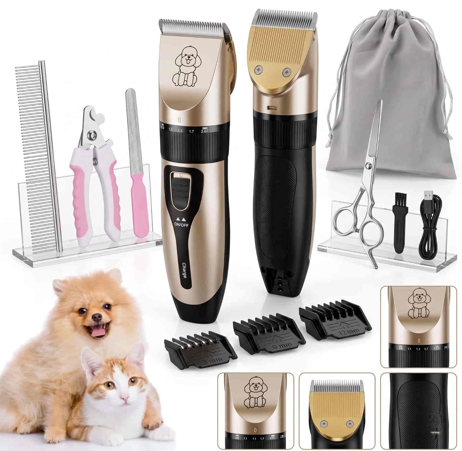 Dog Grooming Clippers Kit for Dogs & Cats