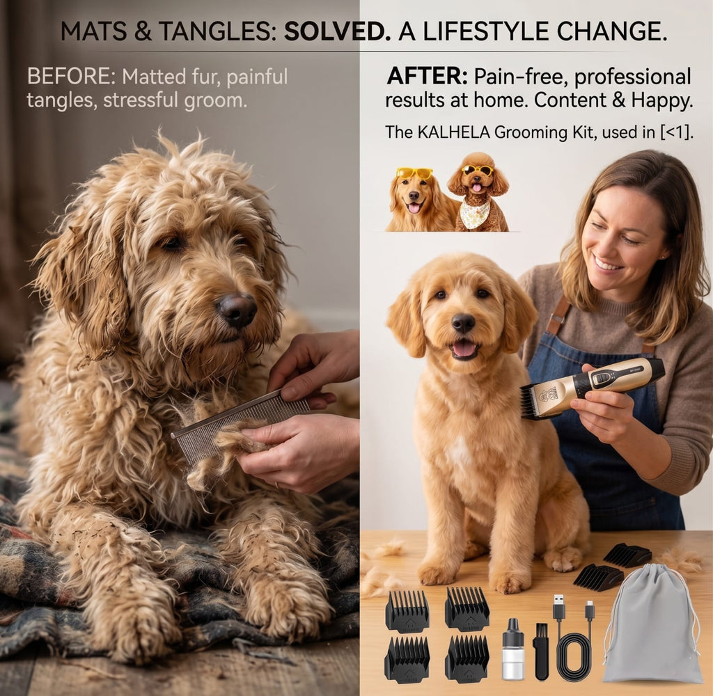 Professional Dog Grooming Kit – USB Rechargeable Pet Clippers with Ceramic Blades for Dogs & Cats