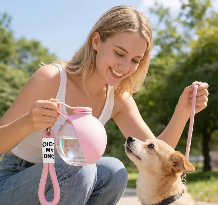 Portable Dog Water Bottle Stainless Steel Leakproof Travel Dispenser