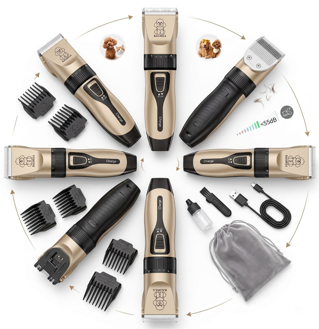Professional Dog Grooming Kit – USB Rechargeable Pet Clippers with Ceramic Blades for Dogs & Cats