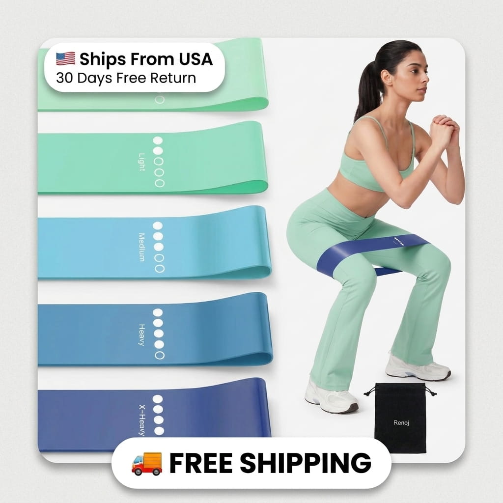 Resistance Bands for Working Out | 5-Pack Exercise Bands for Home Gym,Glute bands