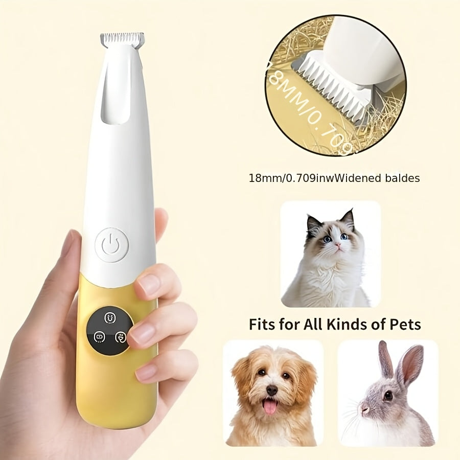 Cordless Pet Hair & Paw Trimmer with LED Light | Nadepot