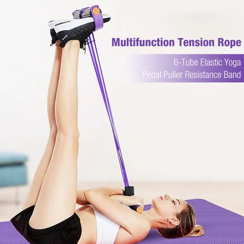 Multifunctional Resistance Bands | 6 Tube Fitness Resistance Band Full Body Home Workout & Stretching