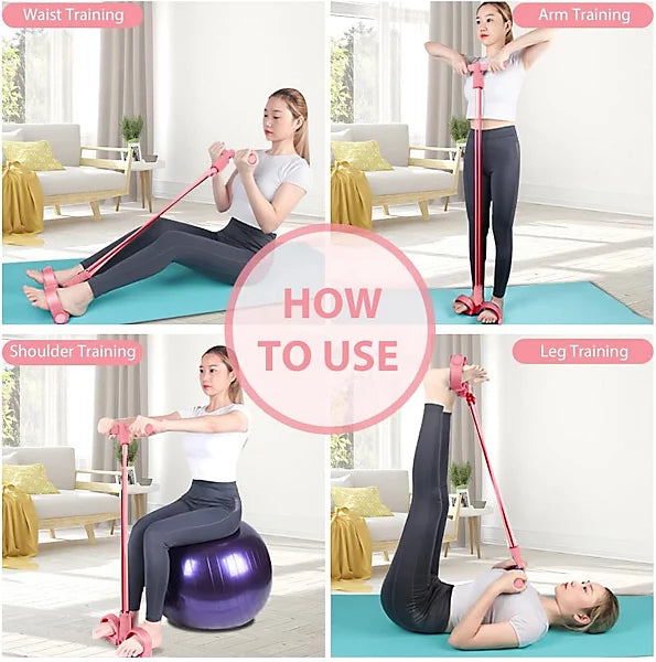 Multifunctional Resistance Bands | 6 Tube Fitness Resistance Band Full Body Home Workout & Stretching