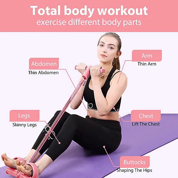 Multifunctional Resistance Bands | 6 Tube Fitness Resistance Band Full Body Home Workout & Stretching