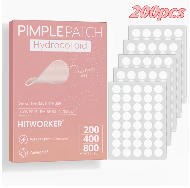 200pcs hydrocolloid pimple patches with salicylic acid tea tree oil and calendula oil