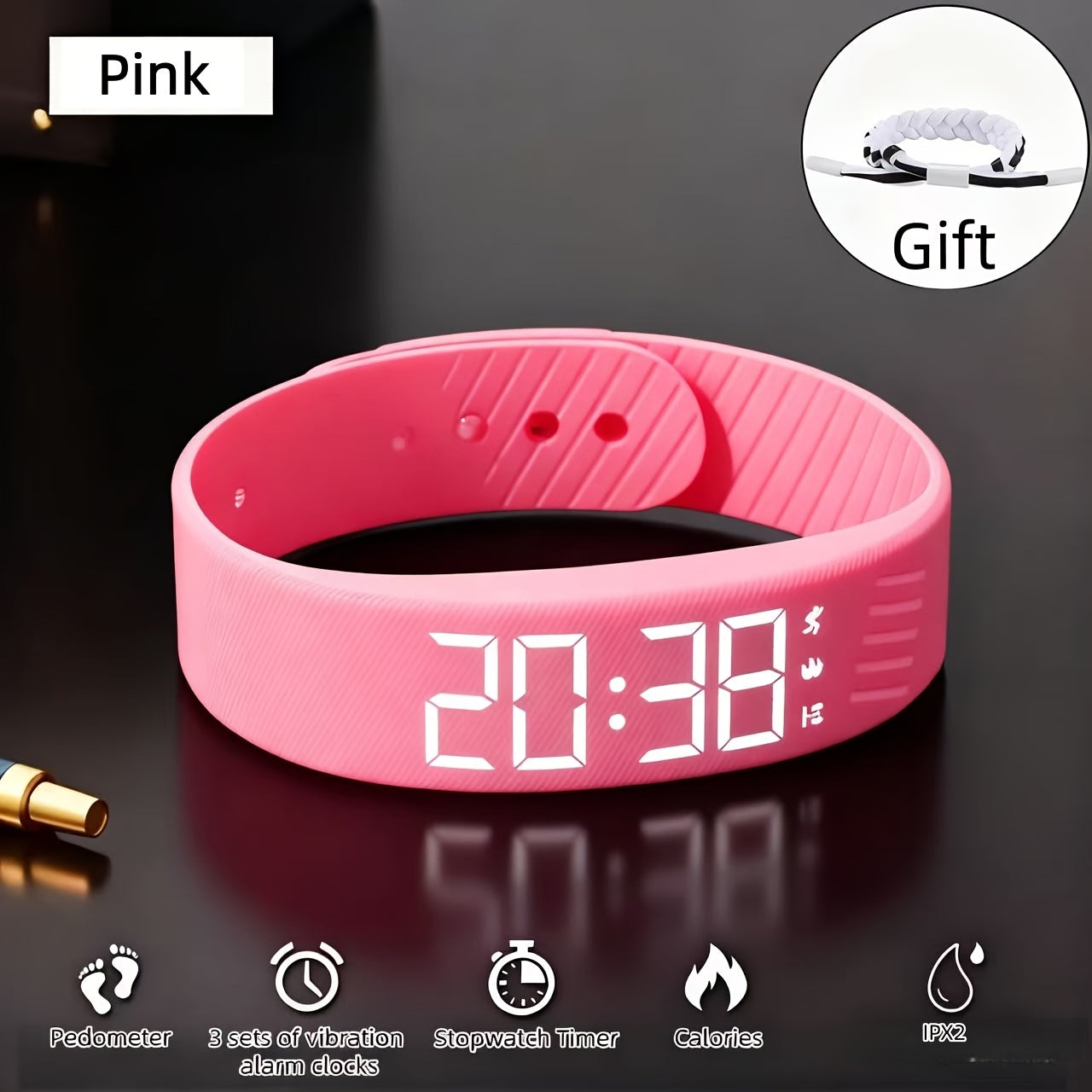2026 Digital Sports Watch with Pedometer & Alarm | Nadepot